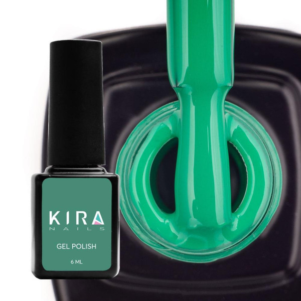 Гель-лак Kira Nails №028 (зеленый, эмаль), 6 мл