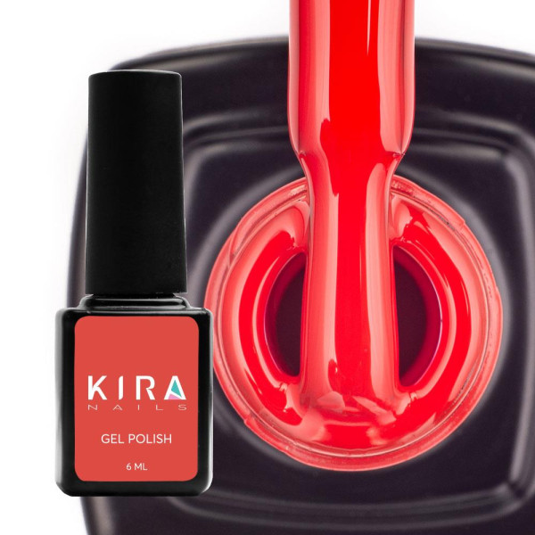 Гель-лак Kira Nails №037 (ярко-красный, эмаль), 6 мл
