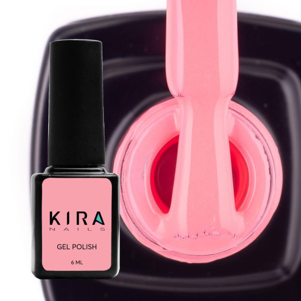 Гель-лак Kira Nails №096 (очень яркий розовый, неоновый, эмаль), 6 мл