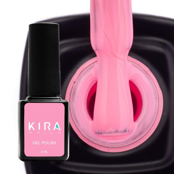 Гель-лак Kira Nails №101 (яркий розовый, эмаль), 6 мл