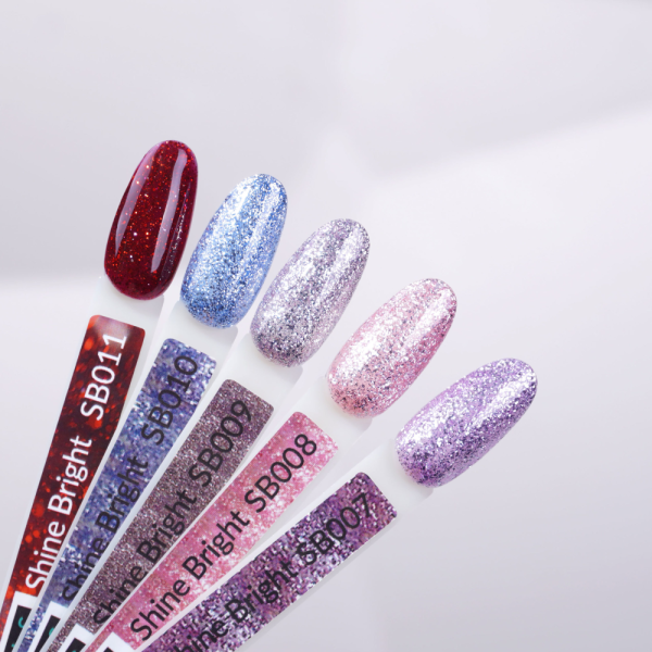 Гель-лак Kira Nails Shine Bright №007 (світло-фіолетовий з блискітками), 6 мл