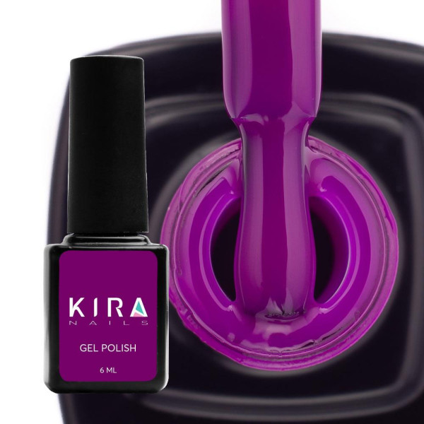 Гель-лак Kira Nails №102 (темная фуксия, эмаль), 6 мл