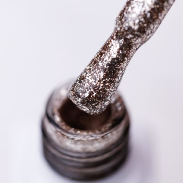 Гель-лак Molekula Diamond №512, серебристый зеркальный перламутр, 6 мл