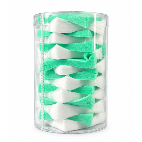 Серветки безворсові Doily 6x6 см із спанбонду 25 г/м2, 800 шт. у тубусі, різнокольорові