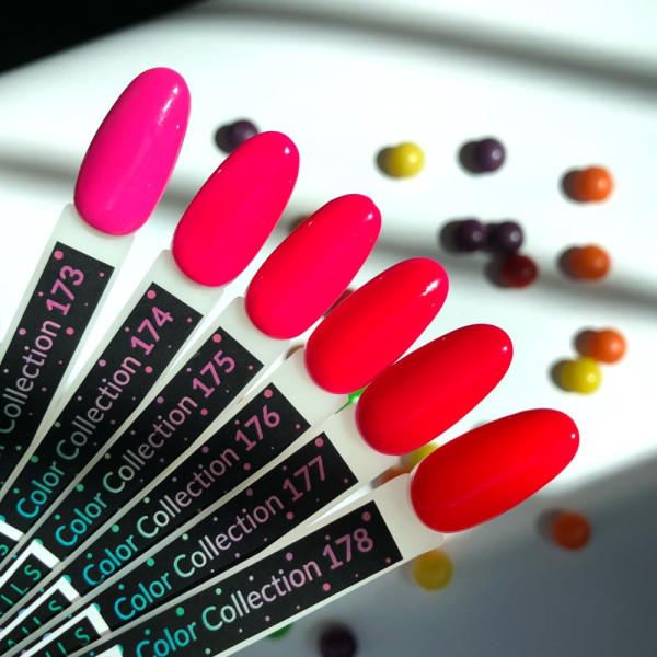 Гель-лак Kira Nails №177 (неоновый малиновый, эмаль), 6 мл