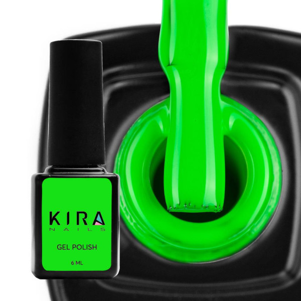 Гель-лак Kira Nails №183 (яскраво-зелений, емаль), 6 мл