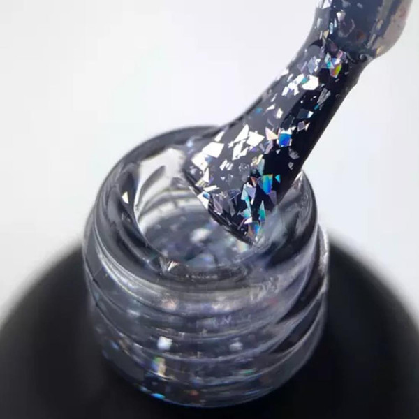 ART Shell Top Holo - закріплювач для гель-лаку з голограмними пластівцями, 10 мл