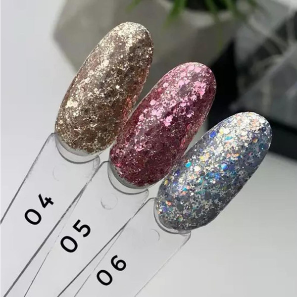 Global Fashion Solid Sequins Color Gel №08 - декоративний гель для дизайну, 5 г