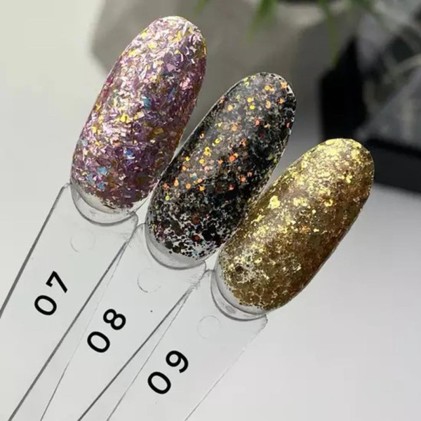Global Fashion Solid Sequins Color Gel №08 - декоративний гель для дизайну, 5 г