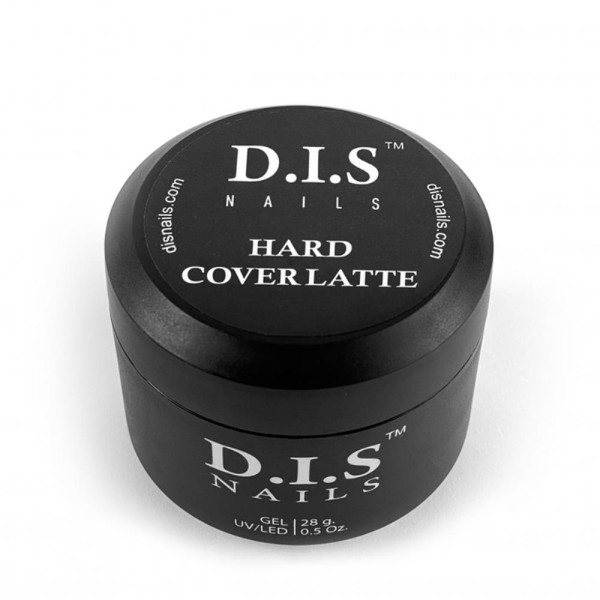 DIS Nails Hard Latte - камуфлирующий твердый гель, молочно-розовый, 28 г