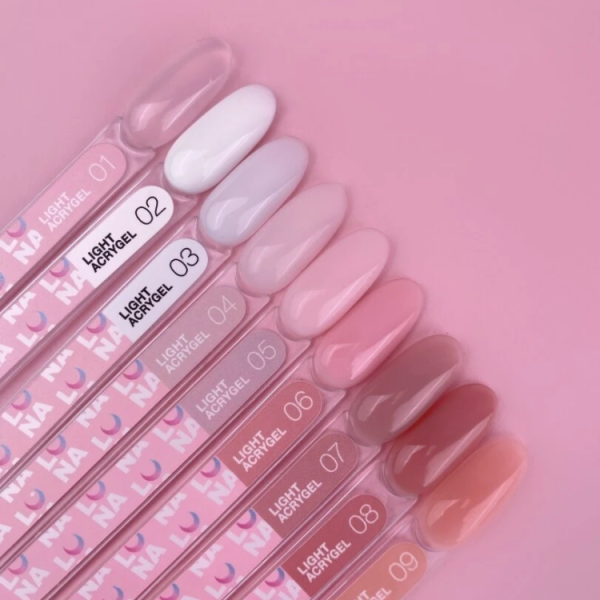 Рідкий акрил-гель LUNA Light Acrygel № 03, молочний, 13 мл