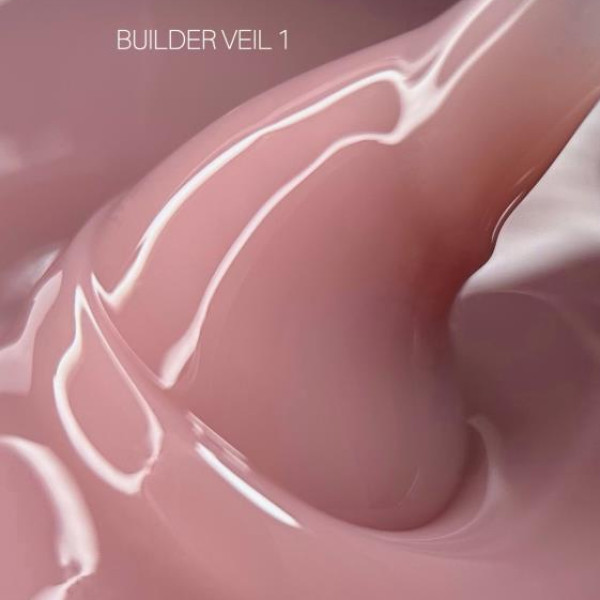 SAGA Professional Builder Gel Veil № 01 Cover Pink - гель для наращиванния, теплый розовый, 15 мл