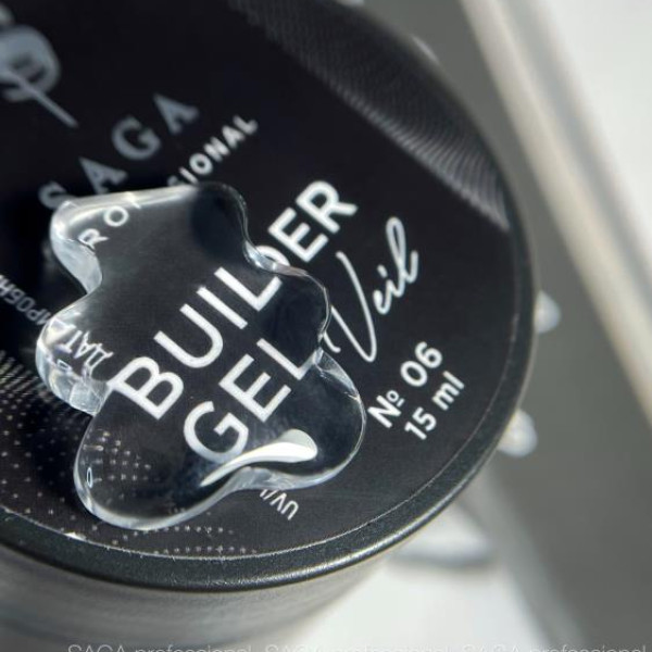 SAGA Professional Builder Gel Veil № 06 Clear - гель для наращиванния, прозрачный, 30 мл