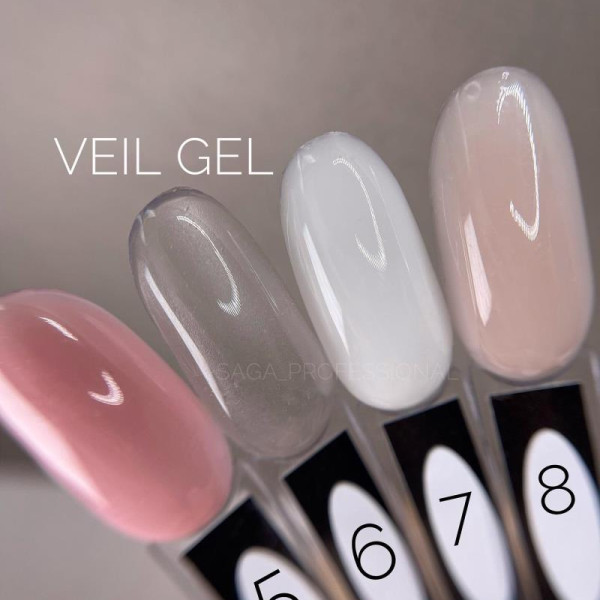 SAGA Professional Builder Gel Veil № 08 - гель для наращиванния, бежевый, 30 мл