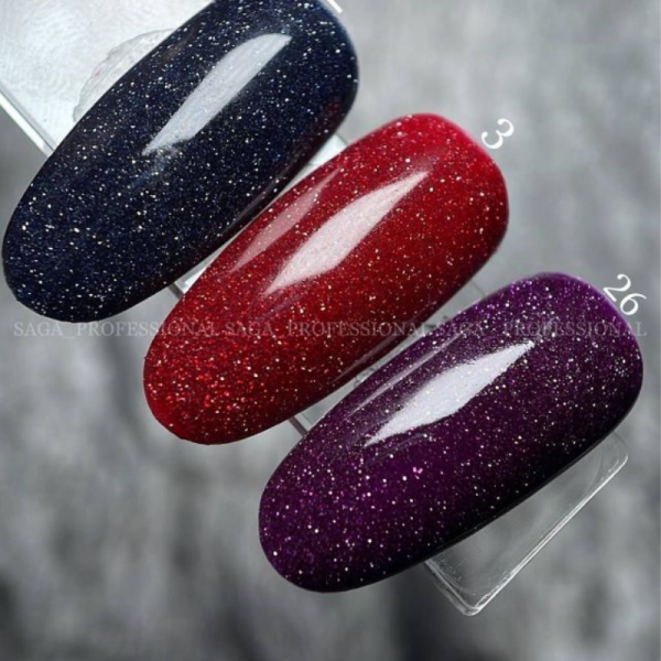 Гель-лак світловідбивний SAGA Professional Fiery Gel №26, фіолетовий, 10 мл
