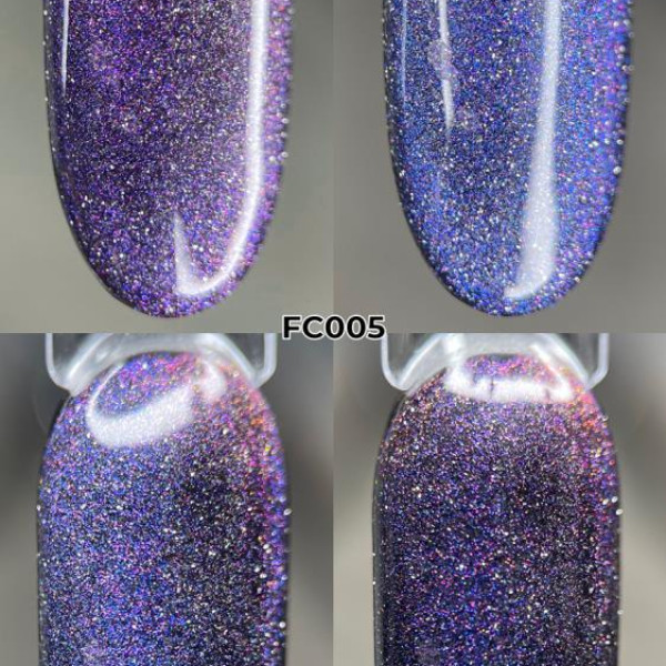 Гель-лак світловідбивний ART Flash Cat Chameleon №FC005, фіолетовий, 6 мл