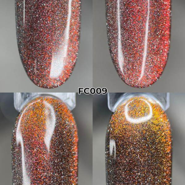 Гель-лак світловідбивний ART Flash Cat Chameleon №FC009, червоне дерево, 6 мл