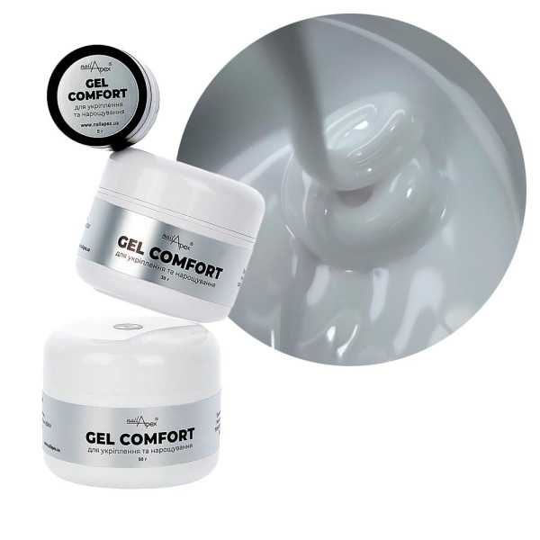 Nailapex Comfort Gel №04 - гель моделюючий без опилу, молочний, 50 г