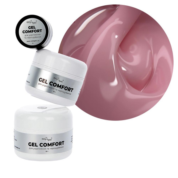 Nailapex Comfort Gel №07 - гель моделирующий без опила, нежно-розовый, 50 г