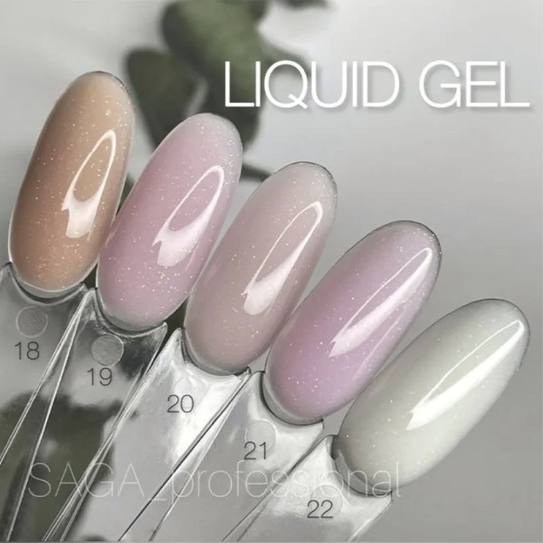 SAGA Professional Liquid Gel № 19 - жидкий гель для наращивания, 15 мл