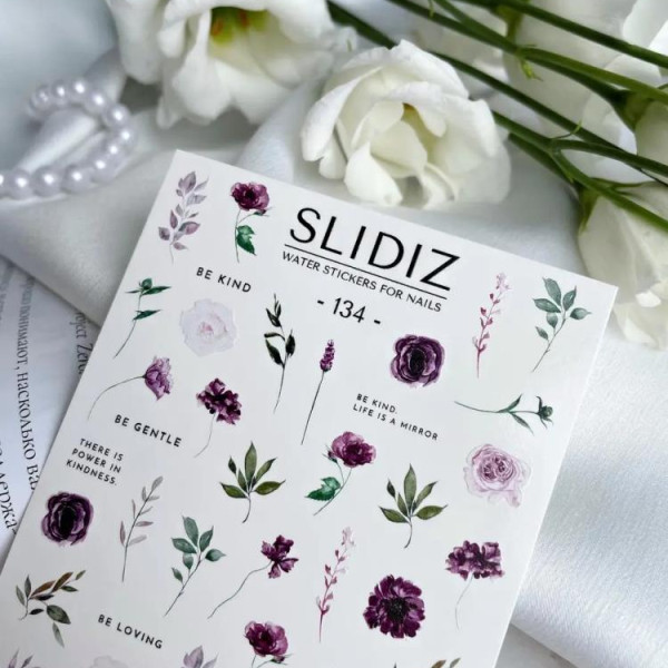 Слайдер-дизайн SLIDIZ №134, квіти, гілочки, написи