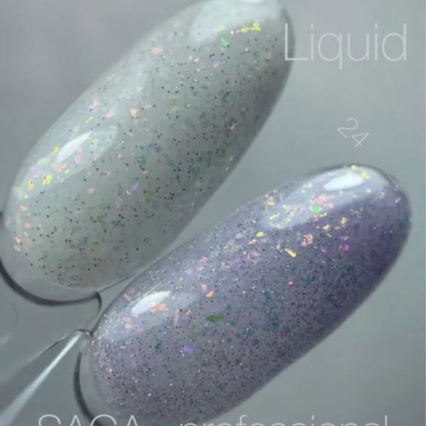 SAGA Professional Liquid Gel № 24 - жидкий гель для наращивания, 15 мл