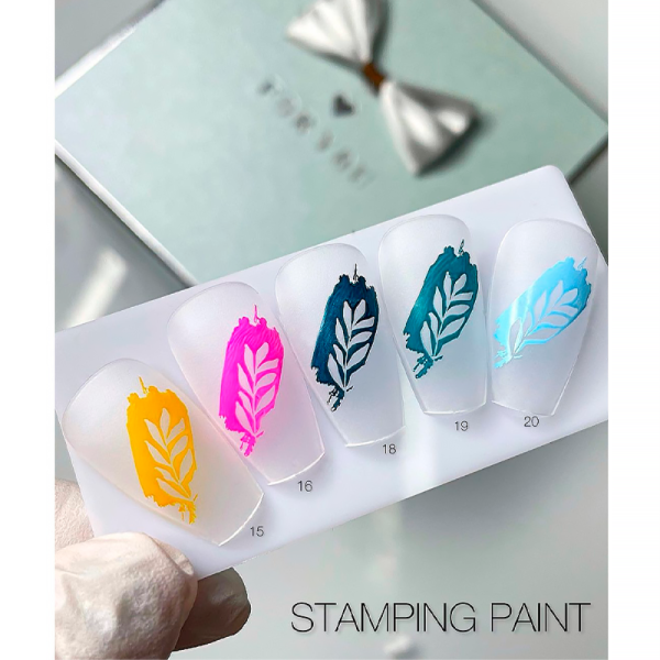 Лак-фарба для стемпінгу Saga Professional Stamping Paint №018 - діамантовий зелений, 8 мл