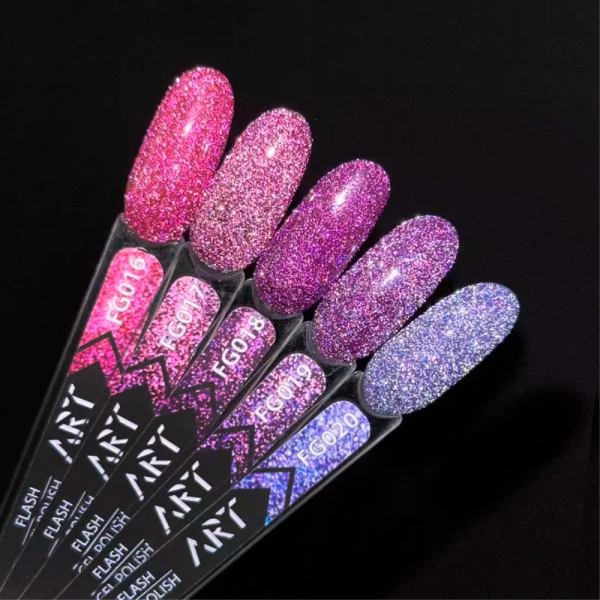 Гель-лак світловідбивний ART Flash Gel Polish №FG020, волошковий, 6 мл