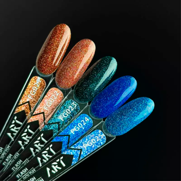 Гель-лак світловідбивний ART Flash Gel Polish №FG021, мідний, 6 мл