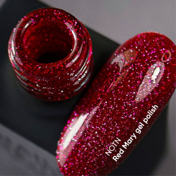 Гель-лак светоотражающий NAILSOFTHEDAY №168 Red Mary, красный, 10 мл