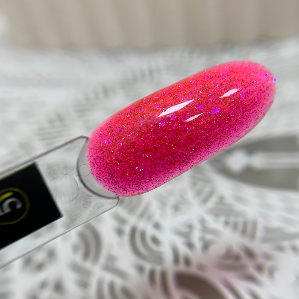 Crooz Crystal Liquid Polygel №05 - жидкий полигель со светоотражающими блестками, розовый, 15 мл