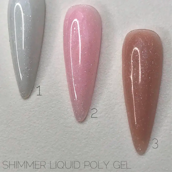 Crooz Shimmer Liquid Polygel №020 - жидкий полигель c шиммером, молочный, 15 мл