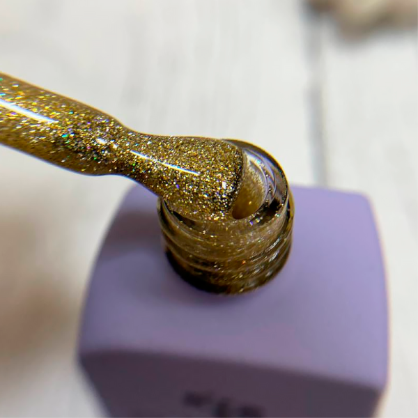 Гель-лак DNKa Gel Polish Color #0097, золото с блестками, 12 мл
