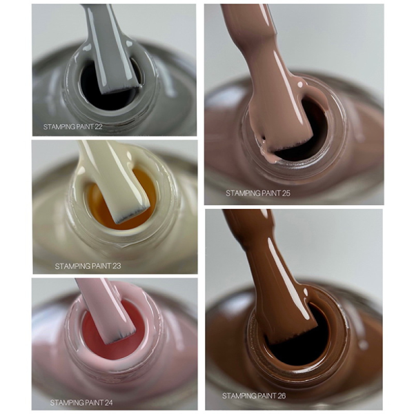 Лак-фарба для стемпінгу Saga Professional Stamping Paint №026 - коричнева, 8 мл
