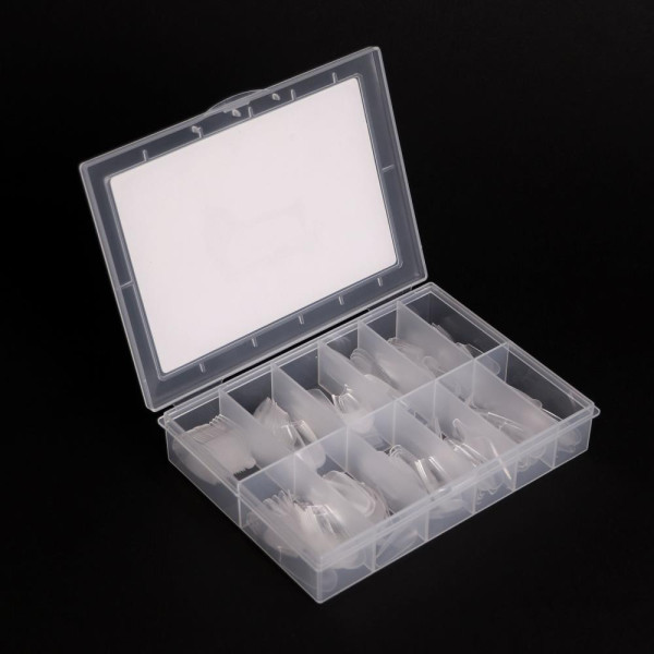 Komilfo SoFast Nail Forms Ballerina Medium - гелевые типсы для наращивания, средняя балерина, 240 шт