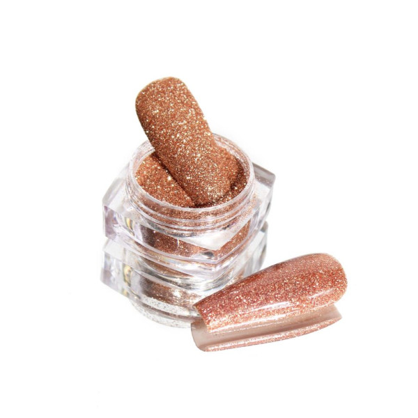 Komilfo Solvent Resistance Series №412 - блискітки для нігтів, розмір 0,1 мм, (світло-карамельний),