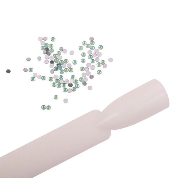 Стразы для ногтей Komilfo Green Opal (размер 3), 100 шт