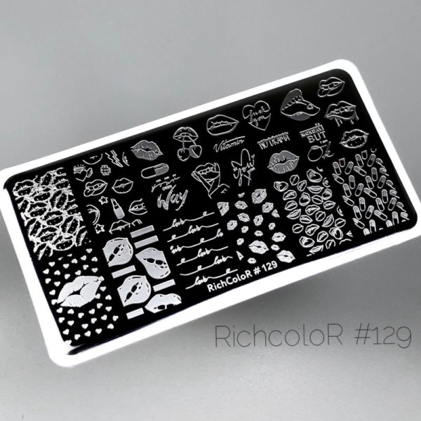 Пластина для стемпинга RichColor - 129, любовь