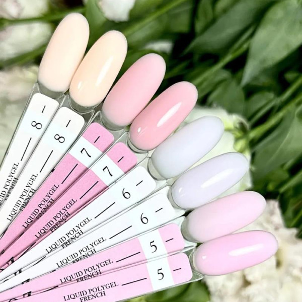 Crooz Liquid Polygel French №08 - рідкий полігель, тілесний відтінок персиковим підтоном, 15 мл