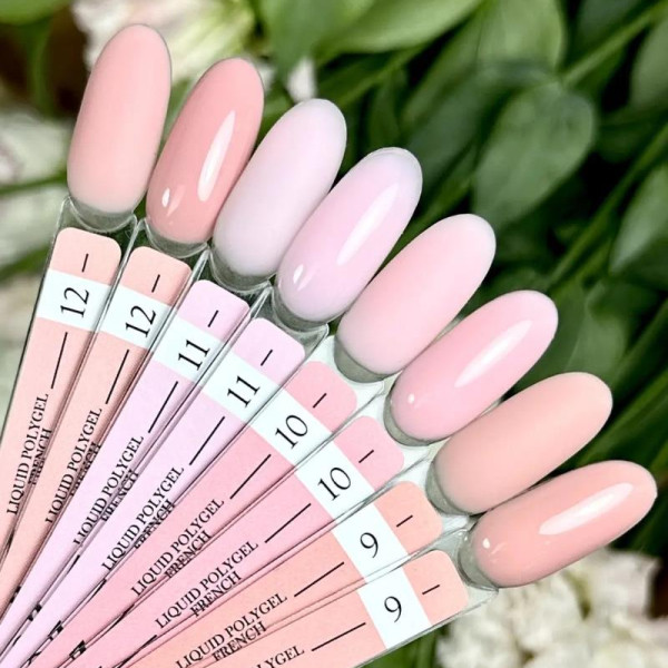 Crooz Liquid Polygel French №12 - рідкий полігель, теплий рожевий, 15 мл
