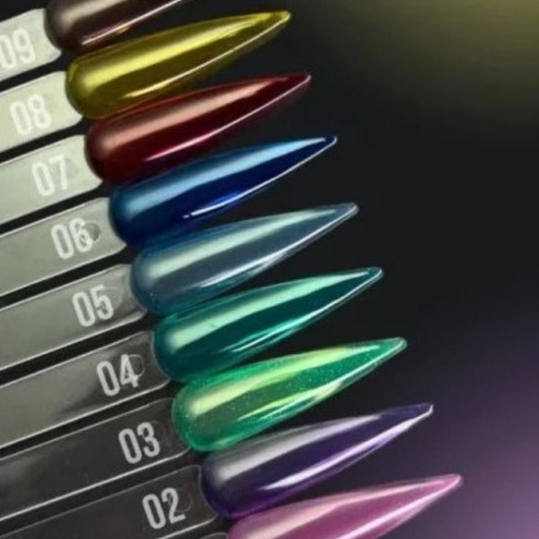 Гель-лак витражный Moon Full Vitrage Collor Gel №05, небесно голубой, 8 мл