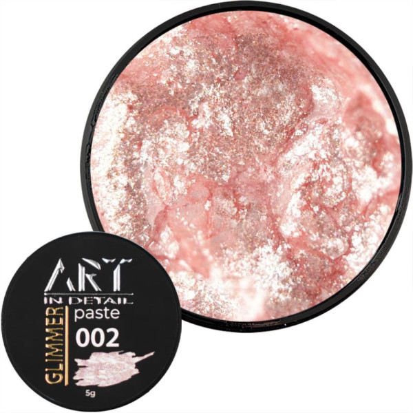 Паста для дизайну ART Glimmer Paste №002, персикова, 5 мл