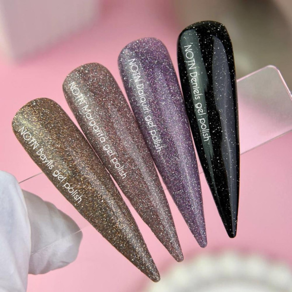 Гель-лак светоотражающий NAILSOFTHEDAY №034 Deniels, черный, 10 мл