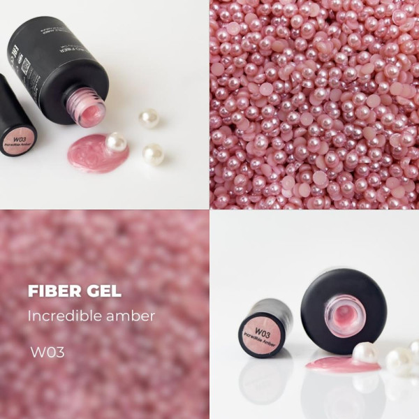 Molekula Euro Fiber Gel № W03 Incredible Amber - жидкий полигель, невероятный янтарь, 12 мл