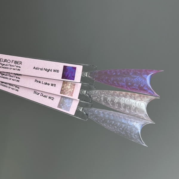 Molekula Euro Fiber Gel № W12 Star Dust - жидкий полигель, звездная пыль, 12 мл