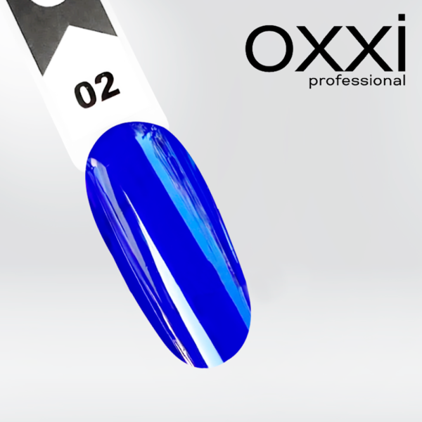 Гель-лак вітражний Oxxi Professional Crystal Glass №02, синій, 10 мл