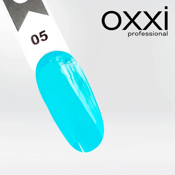 Гель-лак вітражний Oxxi Professional Crystal Glass №05, блакитний, 10 мл