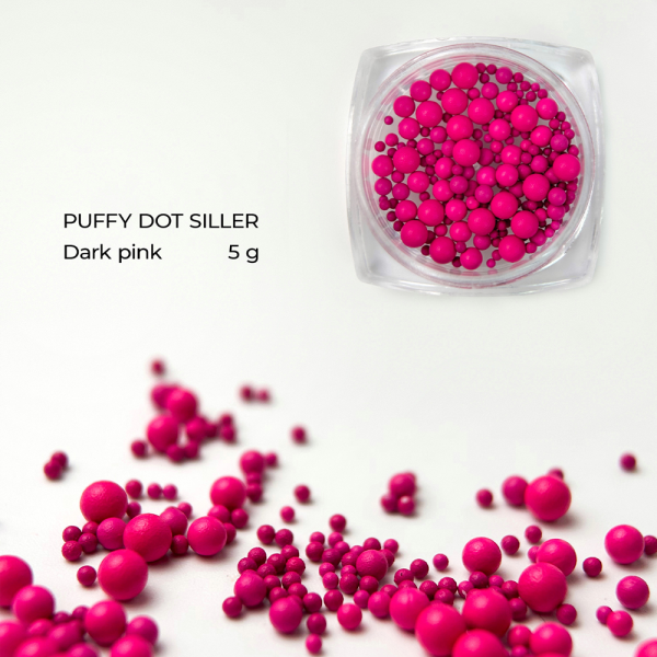 Бульйонки для декору Puffy Dot Siller DARK PINK, 5 г