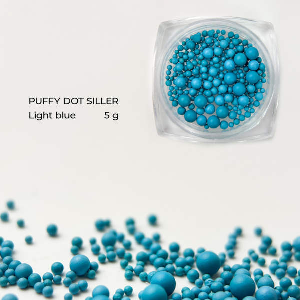 Бульонки для декора Puffy Dot Siller LIGHT BLUE, 5 г