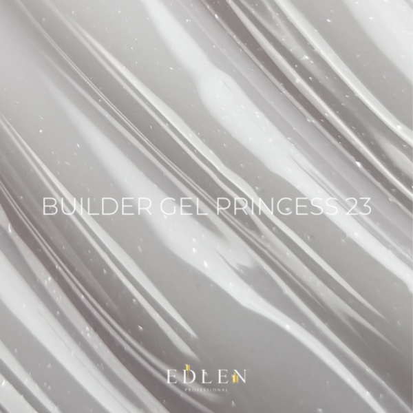 Гель для наращивания Edlen Builder Gel Princess №23, молочный с микроблеском, 30 мл
